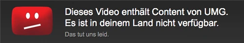 Blockierter Content auf YouTube