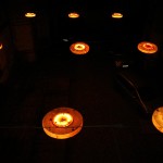 Beleuchtung im Innenhof vom Weltecho